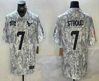 Men%27s Houston Texans #7 CJ Stroud 2024 FUSE Arctic Camo Salute to Service Limited Stitched Jersey Dzhi->indianapolis colts->NFL Jersey